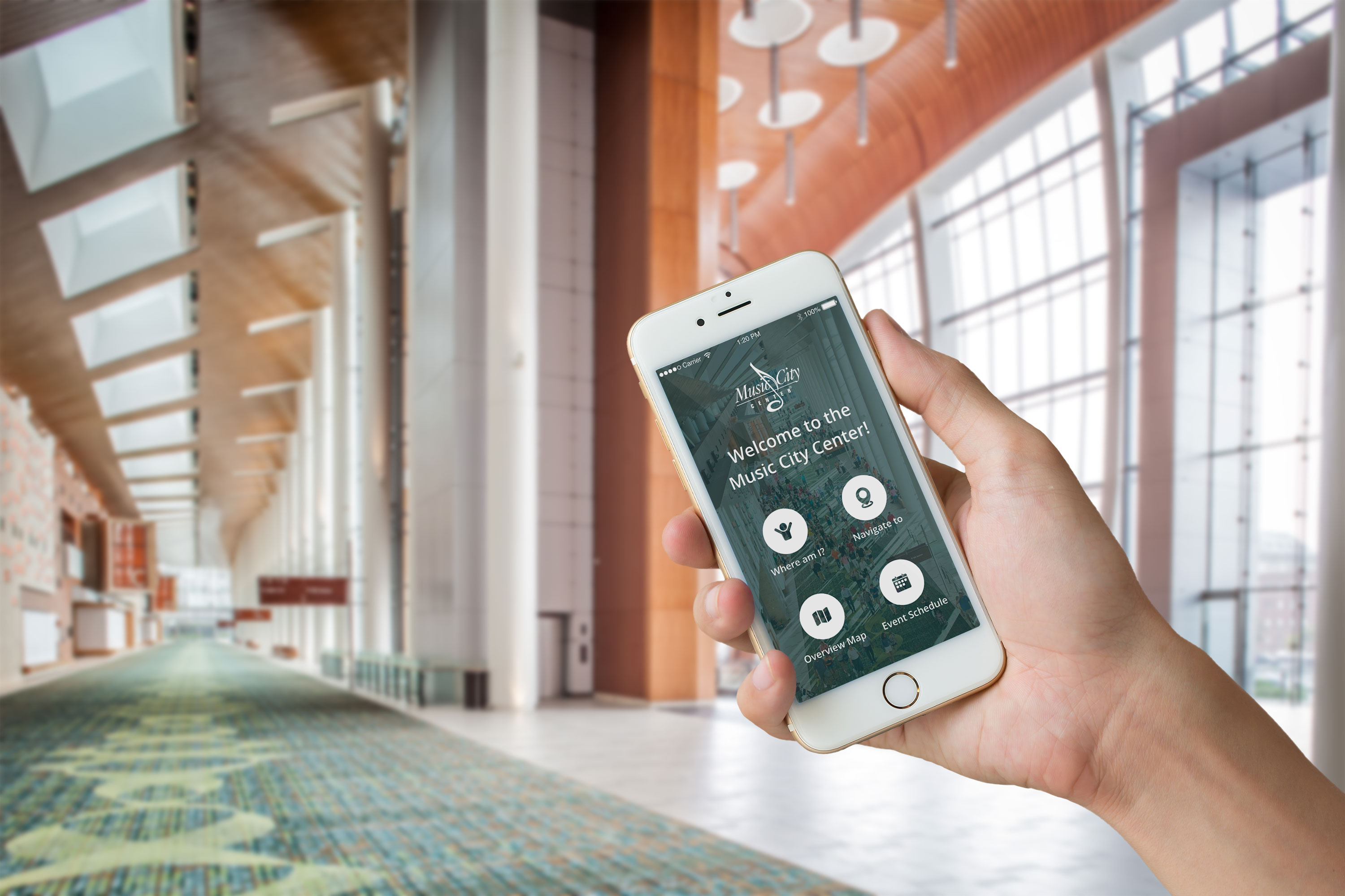 person holding iphone mockup