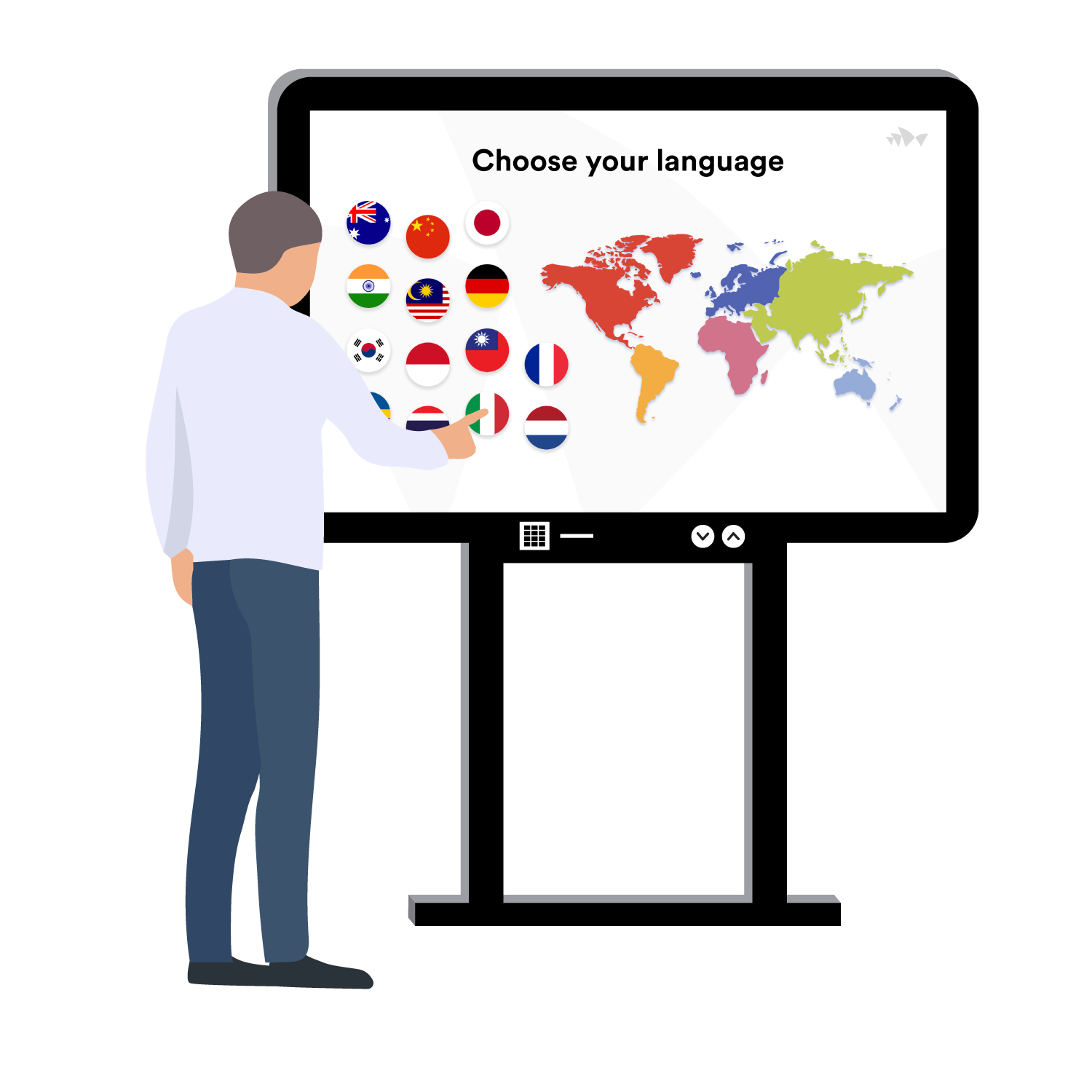 illustration of kiosk's universal design