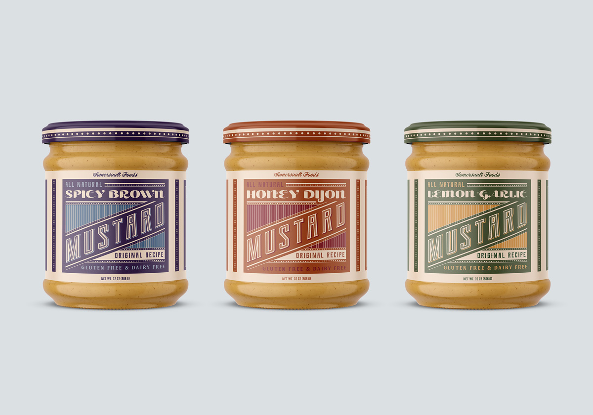 mustard label packaging
