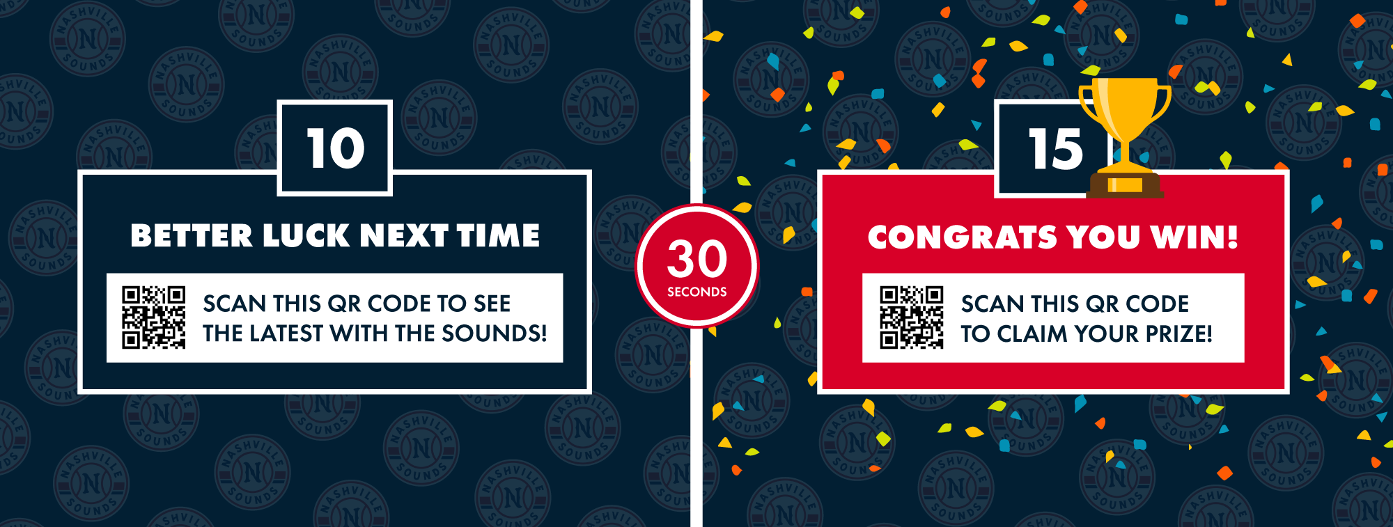 Mockup of the N Zone baseball winner/loser screen