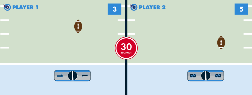 Mockup of the N Zone football game