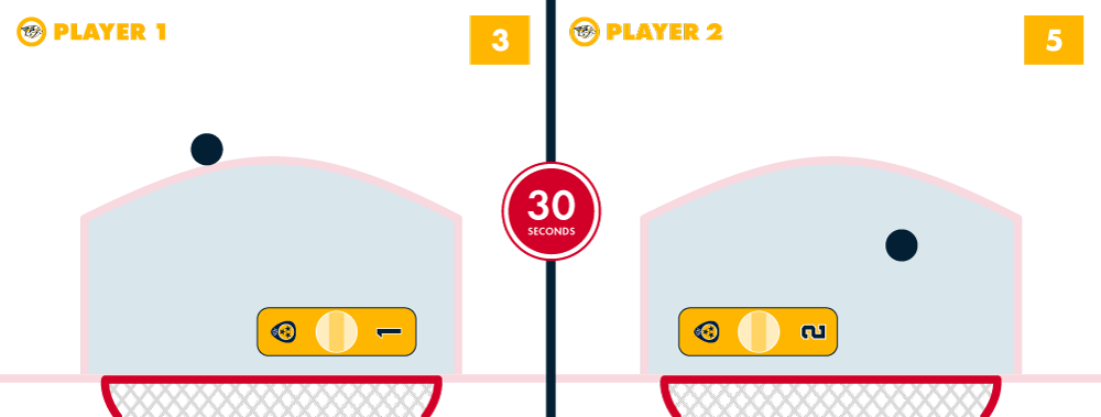 Mockup of the N Zone hockey game design
