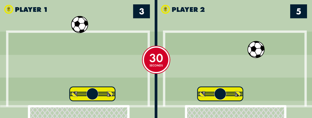 Mockup of the N Zone soccer game design