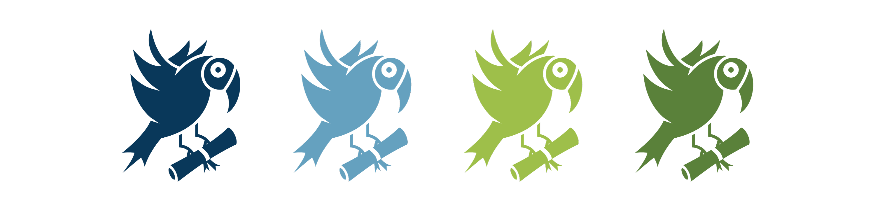 Novus logo in different colors