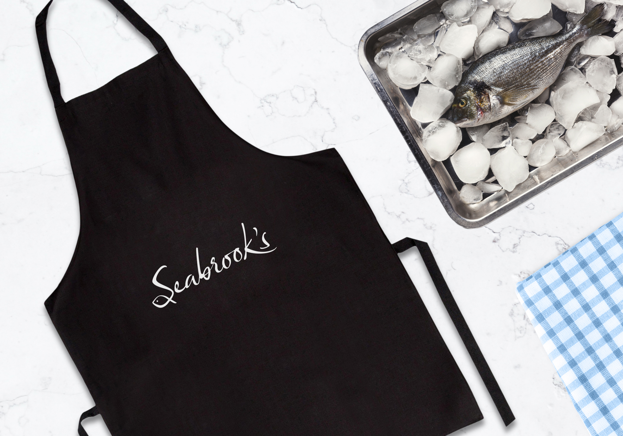 Seabrook's logo on apron