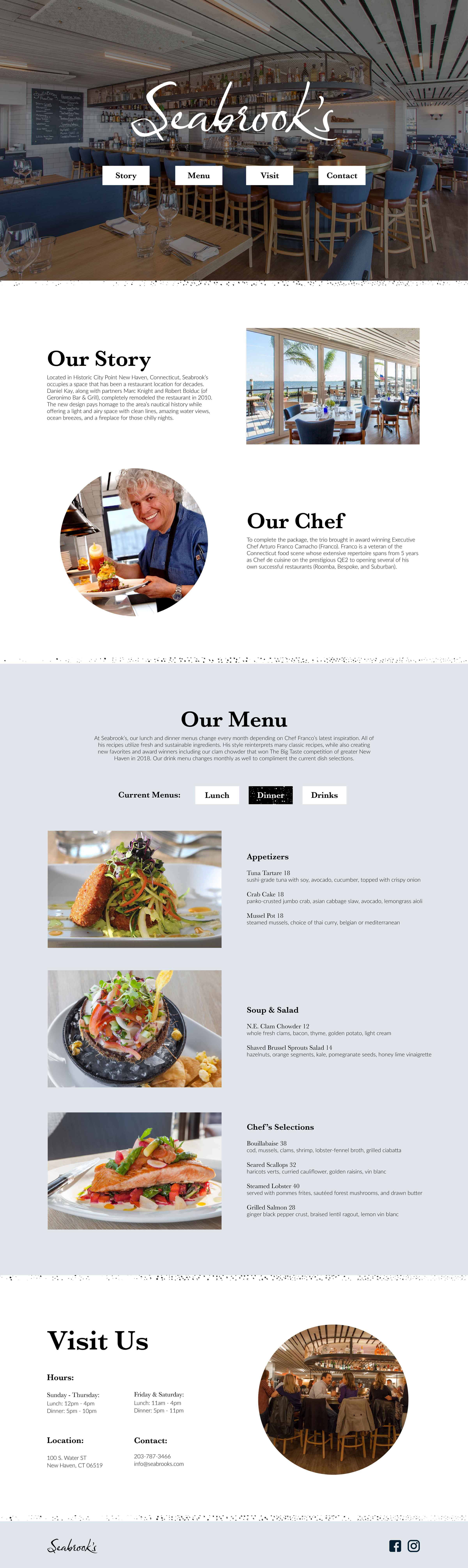 Seabrook's landing page high fidelity