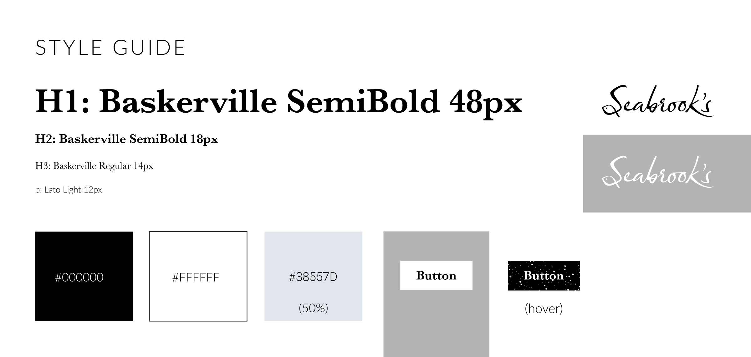 Seabrook's digital style guide